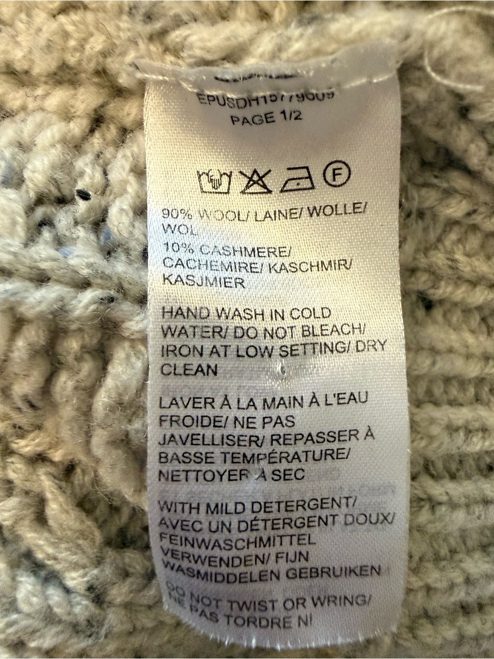 Saks Fifth Avenue Cable Knit Shawl Collar Cardigan Wool Cashmere Sweater M - Picture 5 of 9